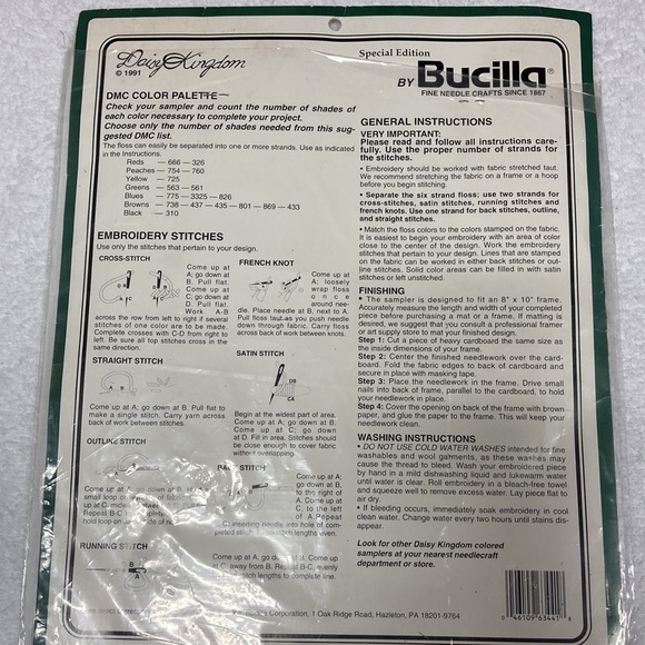 Daisy kingdom stamped cross stitch sampler ‘‘twas the night before Christmas - Picture 4 of 4